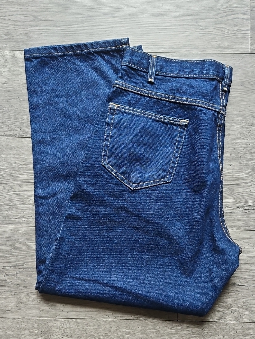 WearGuard Mens Straight Leg Dark Was Dwnim Jeans Size 38 X 30